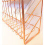 2018 new design Wideny powder coated 5 tiers hanging metal mesh wire iron steel  rose gold office wall file organizer