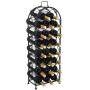 wholesale home decorative wall mounted folding metal wine rack for holder 12 bottle wine