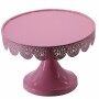 WIDENY home organization Party decorating fancy round pink metal plate wedding multi-color cake stand for holder cake