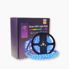 Google Home Alexa Wireless Control DC12V Smd 5050 Led Chip RGB WIFI Music rhythm LED Strip 5M Smart Flexible Tape Light