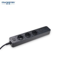 FRANKEVER WIFI Remote Control France Power Strip with 3AC Outlet 4 USB Port and Work with Amazon Alexa Echo