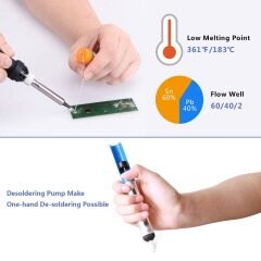 Soldering Iron Kit 60W 110V-Adjustable Temperature Welding Soldering Iron with Tool Carry Case: Home Improvement