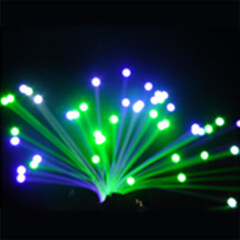 LED fiber optic illumination for hotel, restaurant, coffee house end light fiber