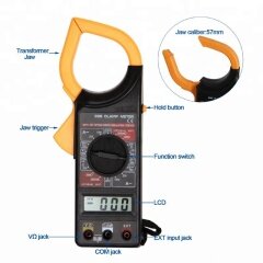 FRANKEVER AC DC Resistance tester DT266 digital clamp meter