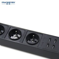 FRANKEVER WIFI Remote Control France Power Strip with 3AC Outlet 4 USB Port and Work with Amazon Alexa Echo