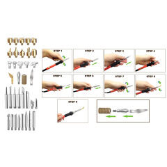 Pyrography Wood Burning Kit for Adults Crafts Tool Kit with soldering iron tips