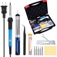 Soldering Iron Kit 60W 110V-Adjustable Temperature Welding Soldering Iron with Tool Carry Case: Home Improvement