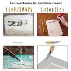 Wood and Leather Pyrography Pen Set 0-15-30W electronic hobby kit 22pcs amazon hot selling craft tools