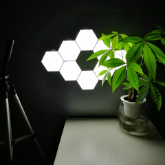 DIY Touch White LED Hexagonal Light