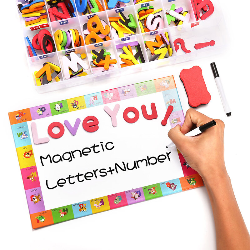 Wholesale children's toy painting whiteboard abc magnetic letters set