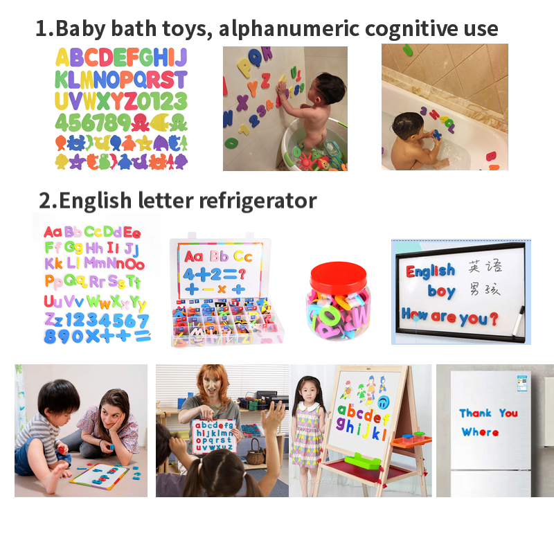 2020 New eva Magnetic Alphabet Letters and Numbers Magnet for Educating Kids in Fun