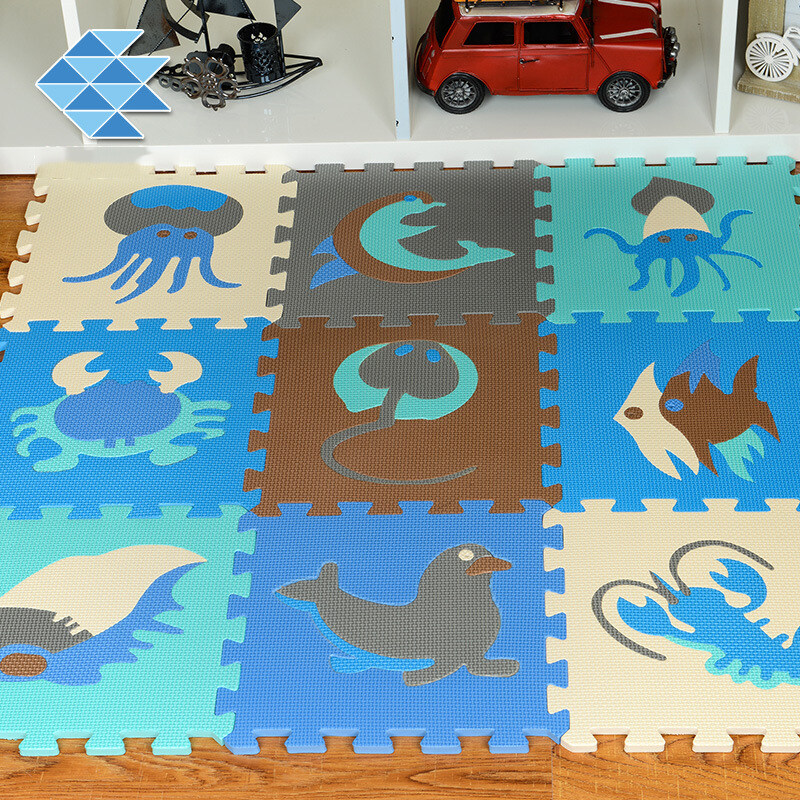 Custom high quality baby educational Ocean foam puzzle mat kids play mat children