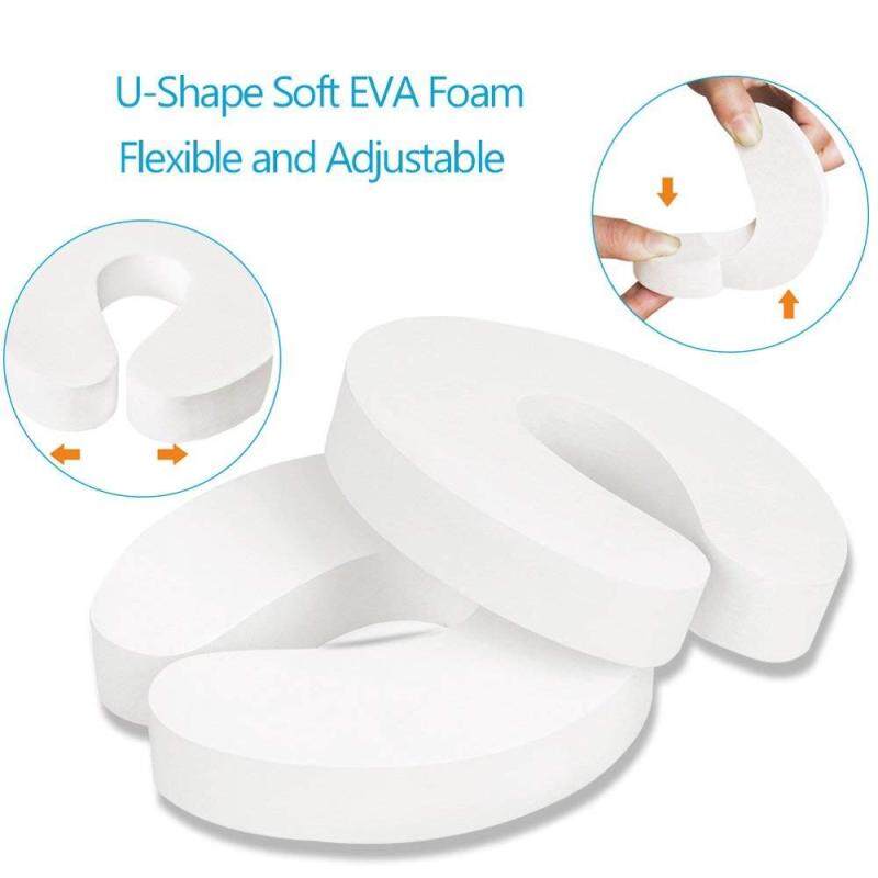 Tapón para puerta de bebé de espuma EVA en forma de U/C liso de color blanco