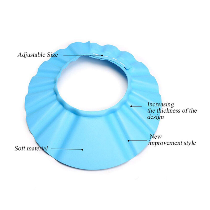 Superseptember Soft protective reusable baby shower cap