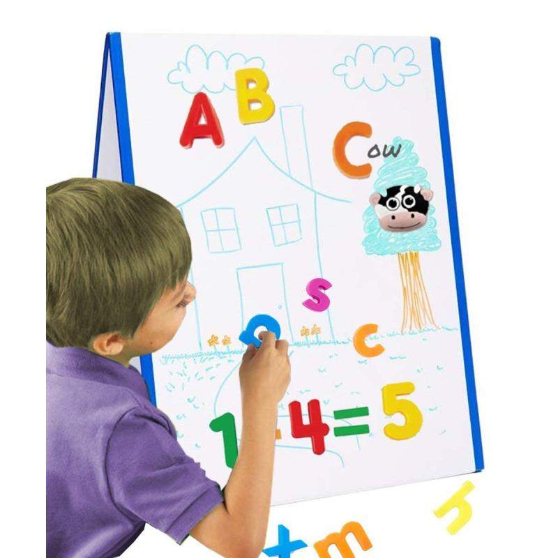 Kids Dry Erase Board Stand Up Easel Whiteboard for Writing Drawing Fun Learning Educational Play Handle white board