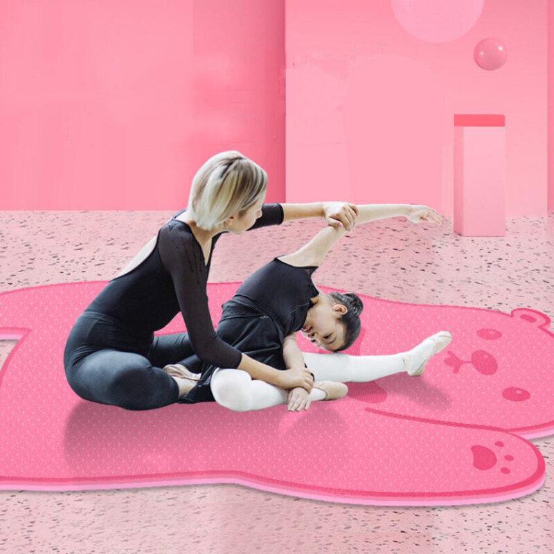 wholesale corte 6 mm antideslizante de dibujos animados para niños estera de yoga logotipo personalizado ecológico