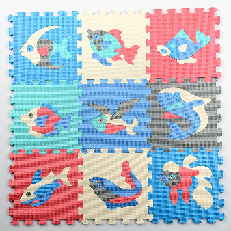 baby antislip toys eva plain sports mat educational Ocean foam puzzle mat