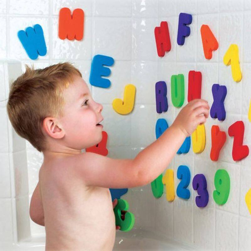 Educational baby tub toy alphabet letter eva foam bath abc toys set for kids