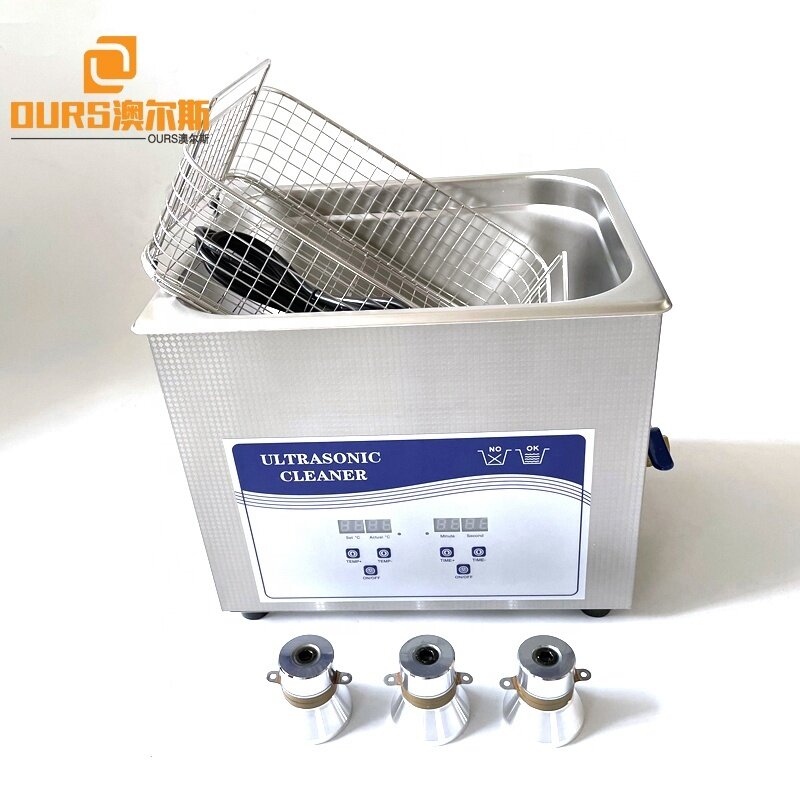 40KHZ 10L Table Ultrasonic Transducer Cleaner Bath With Timer And Heater Used For Washing Medical Parts Fruits Coffer Cup