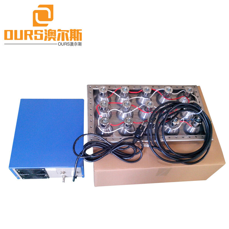 28KHZ  300W Waterproof Ultrasonic Transducer Plate And Generator For Cleaning Hard Electroplate