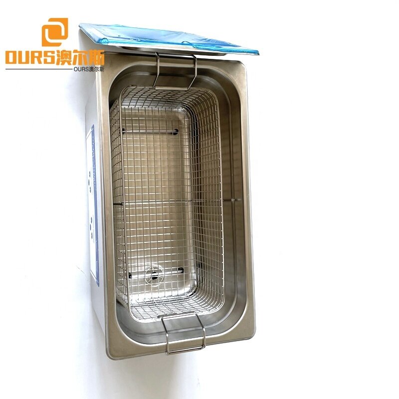 Hardware Mechanical Screw Ultrasonic Digital Cleaning Machine 6L Washing Bath With Stainless Steel Filter Basket