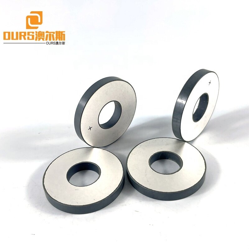 Diameter 38mm Ring Piezoelectric Ceramic Material For Ultrasonic Cleaning Sensor 28khz/40khz