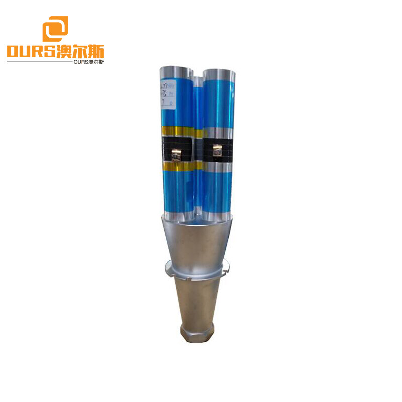 2600W20KHz plsatic ultrasonic welding transducer with booster,shaped non-woven welding ultrasonic transducer