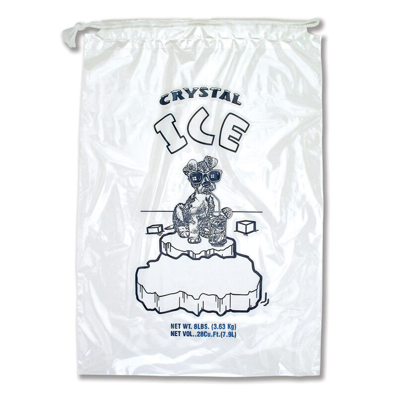 1-5kg loading Capacity Ice cube Storage Bags Plastic Alimentary Bag with Draw String