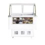 10-14pans -18~-24 Danfoss Compressor Countertop Gelato Counter Ice Cream Display Freezer  With Stainless Steel Shutters