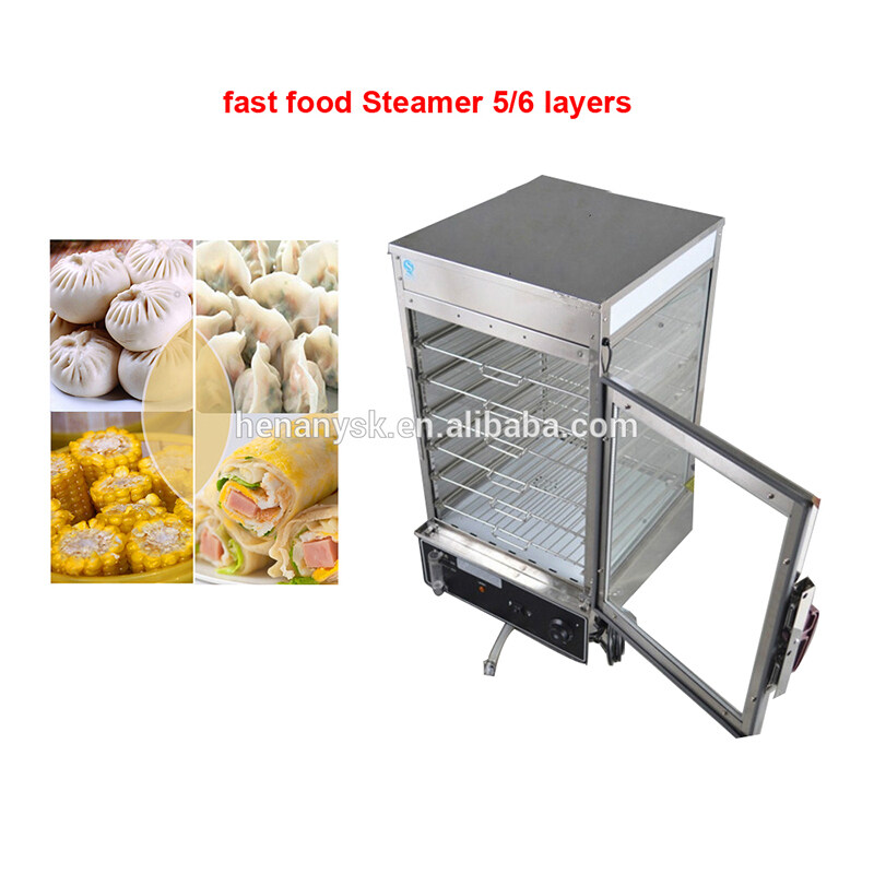 Commercial Adjustable Salamander Fast Food Electric Dough Food Soup Dumpling Steamer Bread Bun Steamers