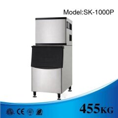 455KG/Tag SK-1000P Eiswürfelbereiter Lebensmittelechte Cuber Eismaschine für Bars Eisgetränke