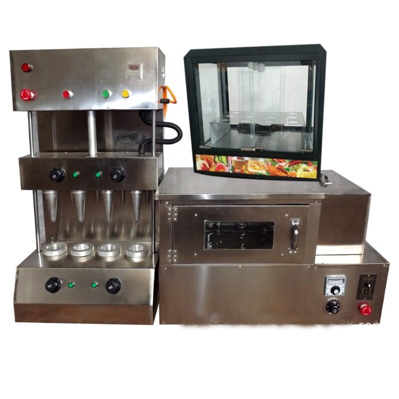 Automatic Incense Sugar Icecream Wafer Cone Press Kono Maker Oven Pizza Base Making Machine for Sale Restaurant Warmer Showcase