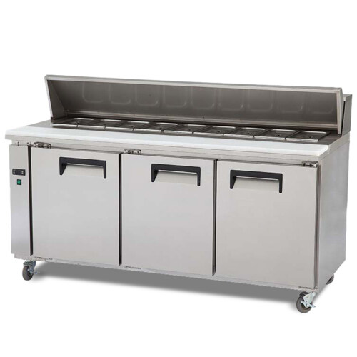 High Quality Commercial Can Be Customized Kitchen Equipment for Restaurant Stainless Steel Salad Refrigerated Pizza Counter