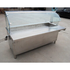 Electric Bain Marie 201Stainless Steel  Customized 6 pans 1/1x150 GN pans with lids Compartment Sinks