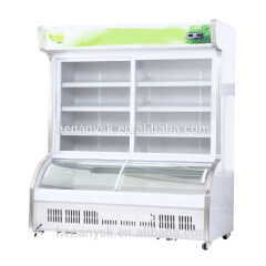 Refrigerador de exhibición de alimentos fríos 2 puertas de vidrio Descongelador vertical para frutas y verduras fabricante de China