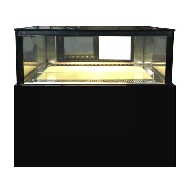 Vertical Cake Bakery Display Cabinet LED Marble  Stainless Steel Cake Refrigerator Showcase