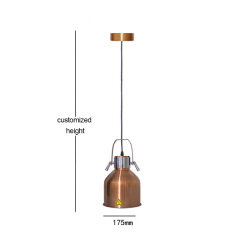 Lámpara de calentamiento de alimentos de color cobre colgante de alta calidad