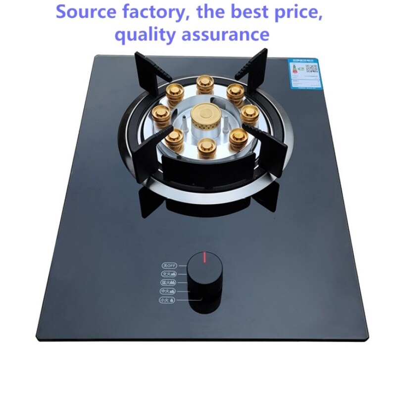 Wholesale Household Gas Stove Desktop Embedded Single Stove Nine Head Fire Toughened Glass Pulse Ignition Cooker