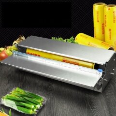 Envoltura de película adhesiva de plástico de acero inoxidable manual Sellado de envoltura de envasado de frutas y verduras de supermercado para el hogar