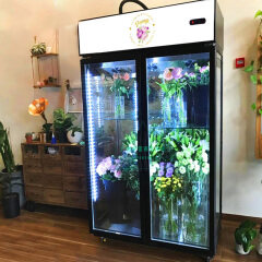 Supermarket  LED Commercial Glass Door Bouquet Floristry Floral Display Chiller Business Shop Coolers Cooler For Flower