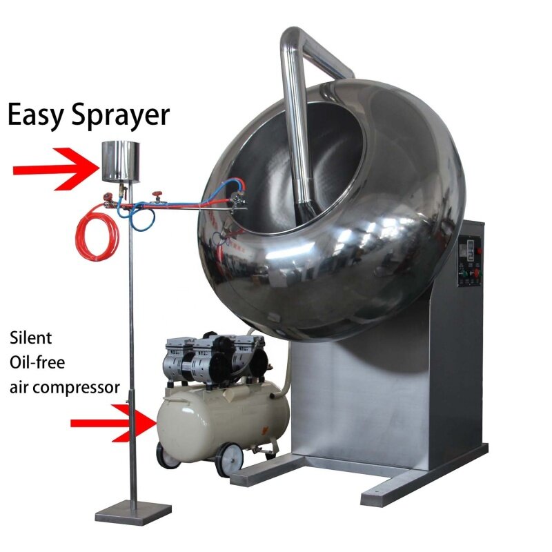 BY-600 Full Stainless Steel Medicine Food Chemical Pill Tablet Beans Coating Wrapping Sprayer Spraying Machine Air Compressor