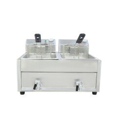 50-300 degrees Temp. Control Counter Top 2 Burner separate controller Potato chips Fries Electric Fryer