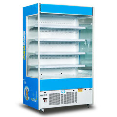 Vertikale Milchjoghurt-Saft-Getränk-offene kommerzielle Display-Kühlboxen für frisches Obst und Gemüse zum Verkauf