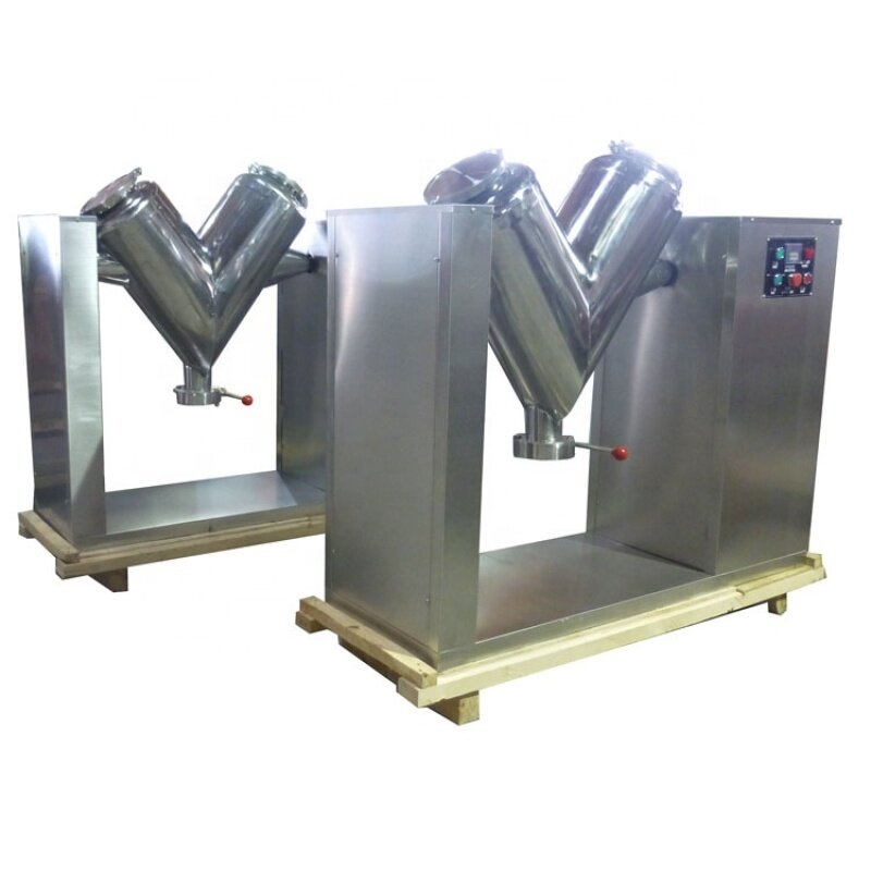 Durable V Shape Dry Powder Flour Chemical Mixing Equipment Mixer Machine for Sales