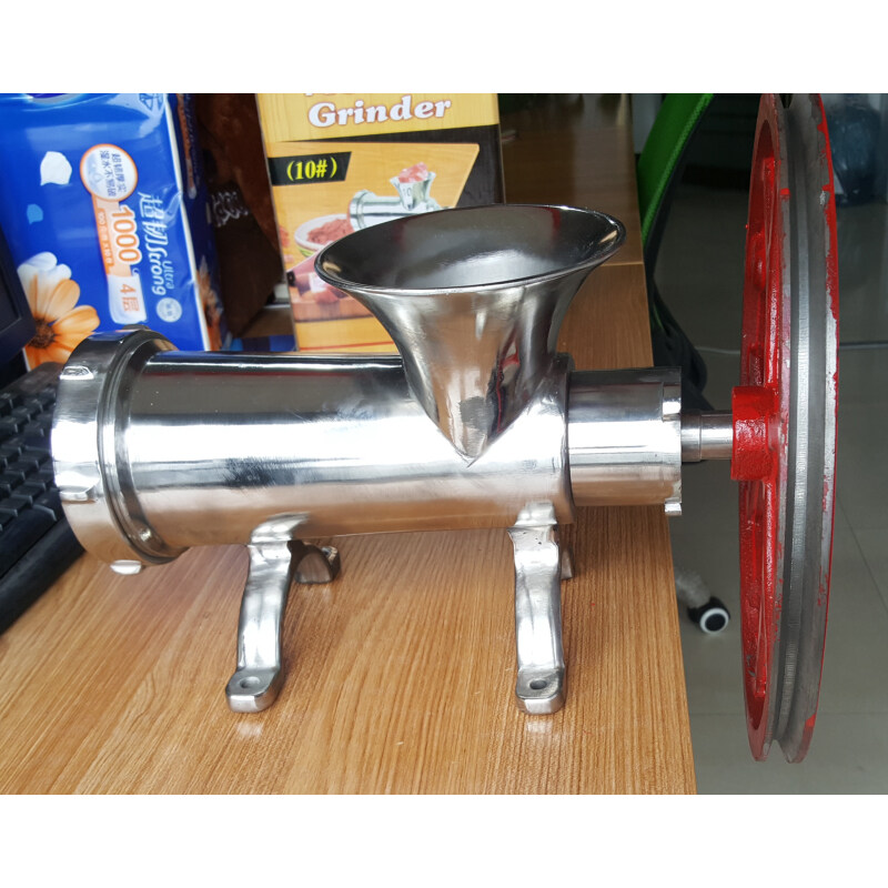 Best Price 2021 Quality 32# 304 Stainless Steel Manual Meat Grinders Mincer Sausage Filler For Kitchen Use with Pully