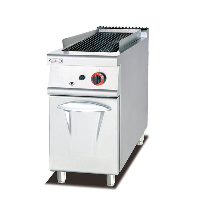 IS-GB-979 Vertical Gas Lava Rock Grill With Cabinet Barbecue Grill Oyster Seafood Gas Grill