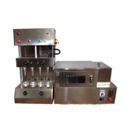 Incienso automático Helado de azúcar Prensa de cono de obleas Kono Maker Horno Máquina para hacer bases de pizza para la venta Escaparate del calentador del restaurante
