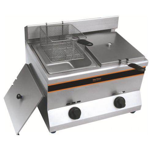 11L LPG Natural 2 Tank Gas Fryer Hot Selling Potato French Fries Chips Fryer Gas Frying Machine