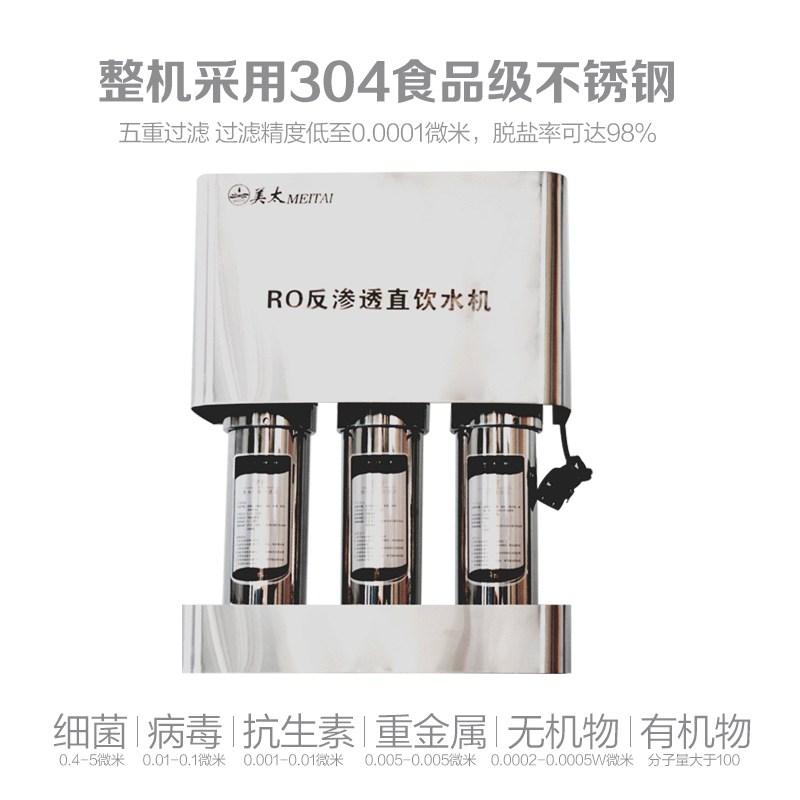 Reverse Osmosis 5-stage Fine Filtration Ro Water Purifier Plant Water Purification Direct Drinking 400g Pure Water Machine
