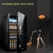 Black refrigerated wine cabinet